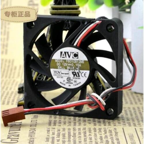 AVC 60*60*10 12V 0.15A 6CM F6010B12MS CPU 3 wire double ball fan