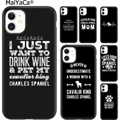 MaiYaCa Cavalier King Charles Spaniel Phone Case For iPhone 5 SE 6 6s 7 8 plus X XR XS 11 12 pro max Samsung Galaxy S8 S9 S10