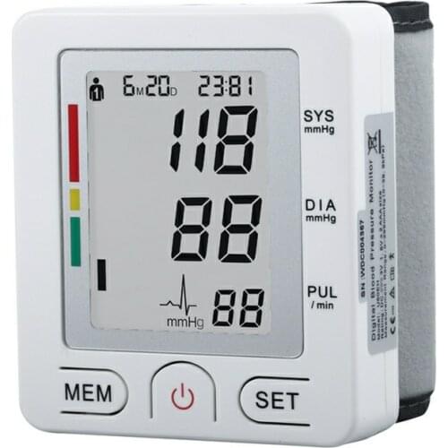 Loodom Digital Blood Pressure Monitor Sphygmomanometer Wrist Blood Pressure Meter Home Health Monitor Heart Rate Pulse