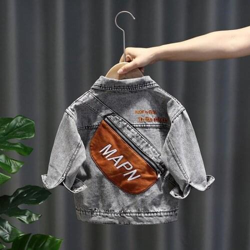 Kids Coat For Boys Jacket Denim Jacket for Baby Long Sleeve coat Childrens Loose Jacket Kids Windbreaker Coat