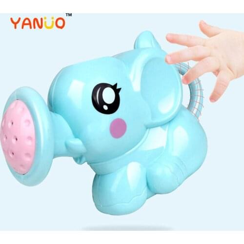 Baby Bath Toys Lovely Plastic Elephant Shape Water Spray for Baby Shower Swimming Toys Kids Gift Storage Mesh Bag Baby Kids Toy