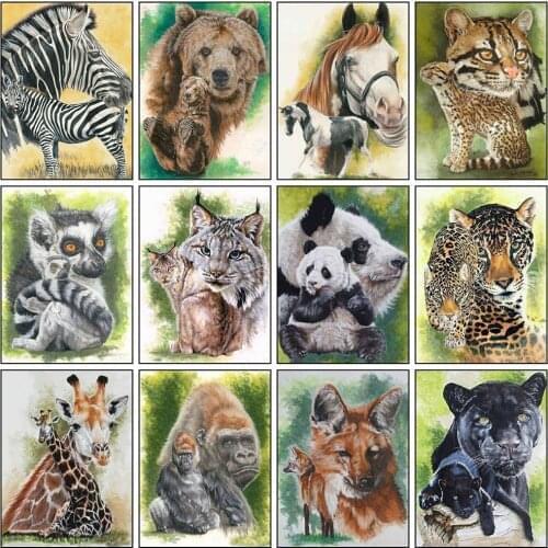 Evershine Diamond Painting Kit 5D DIY Diamond Embroidery Animals Picture Of Rhinestone Mosaic Full Layout Home Decoration