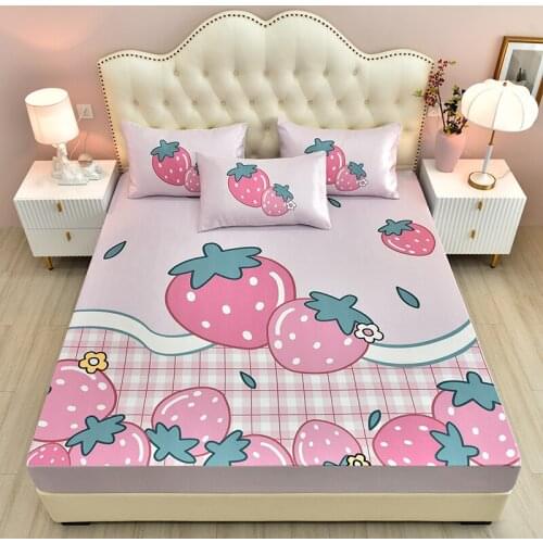 3-piece Set Fitted Sheet with Pillowcase Set Double Sheets Full Cute Bed Sheet 180x200cm for Child Bedding Sets Single