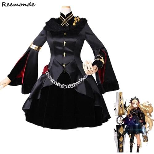 Games Fate/Grand Order Cosplay Costumes FGO Ereshkigal Coat Dresses Uniform Synthetic Wigs Hair For Women Girl Halloween Clothes