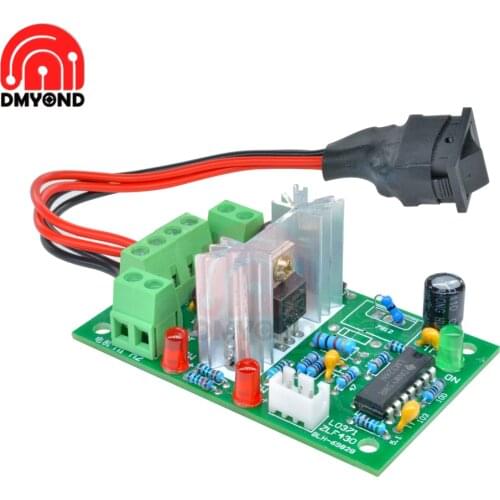 L0371 DC 6V-30V 80W 10A DC Motor Speed Controller Adjustable PWM Speed Regulator with Control Switch Potentiometer Reversible