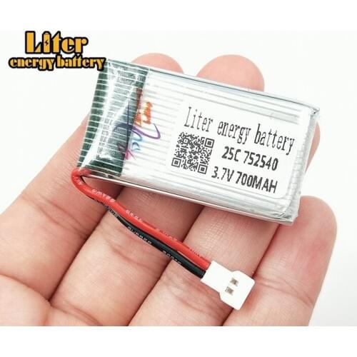 3.7V 700mAh X5C X5SC baby star Venus reached 398 868 3.7V 700mAh lithium lipo battery 25c 752540