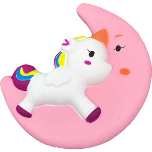 Cute Moon Pegasus Unicorn Squishy Scented Soft Slow Rising Squeeze Toys For Adults Kids Healing Antistress Stress