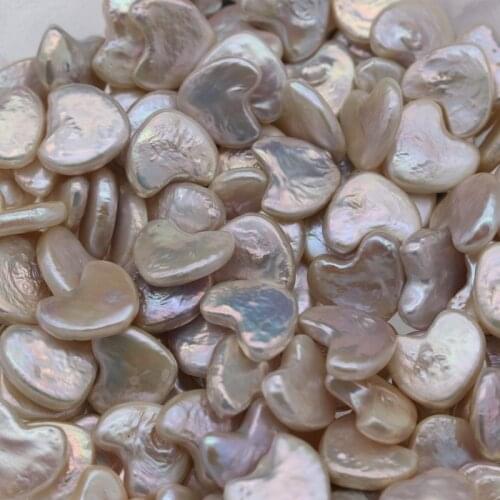 Natural Freshwater Special-shaped Pearl Love Heart 13-15mm Peach Heart Without Hole DIY Handmade Material Loose Beads Wholesale