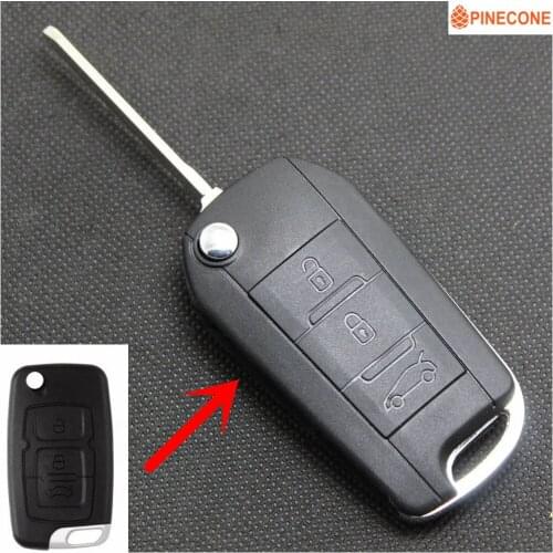 PINECONE for GEELY EMGRAND EC715 EC718 GLEAGLE GX7 ENGLON SC7 SX7 Case Styling 3 Buttons Modified Remote Car Key Shell Fob