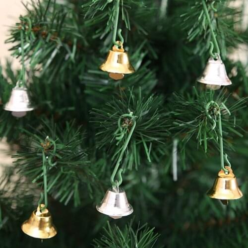 Christmas Decoration Pendants Metal Bells Small Bell Jewelry Ornaments DIY Christmas tree bells 10Pcs