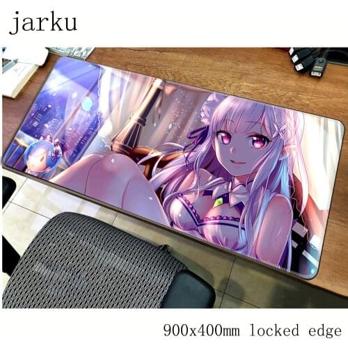 Re zero pad mouse computador gamer mause pad 900x400X2MM padmouse big thick mousepad ergonomic gadget office desk mats