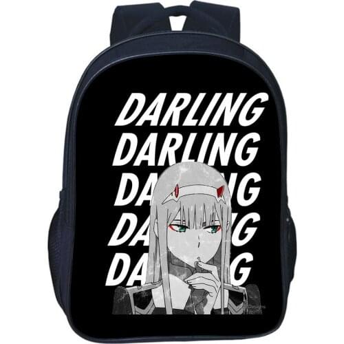 Darling In The Franxx Backpack Children Bag Japan Anime ZERO TWO Bookbag Boy Girl Bag Fashion Double-layer Rucksack Mochila Gift
