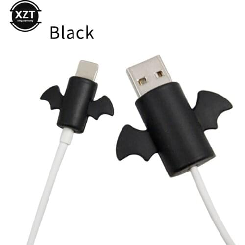 Cute Angel Wings Cool Bat Cable Protector Sleeve Anti-breaking Charging Data line Protector for iPhone Original Cable Winder