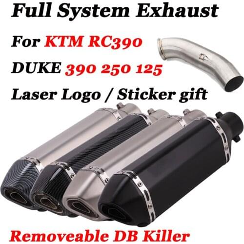 Slip On For DUKE 390 250 125 DUKE390 RC390 2017-2019 Motorcycle Exhaust Middle Pipe Escape Moto Modified Muffler DB Killer