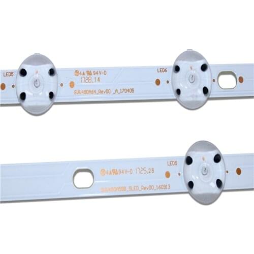 10Pieces(5*A,5*B)49" LED Backlight Strips for TOSHIBA LUXOR SVV490A64_Rev00_A/B_170405 LUX0149003/01 49U6863DB