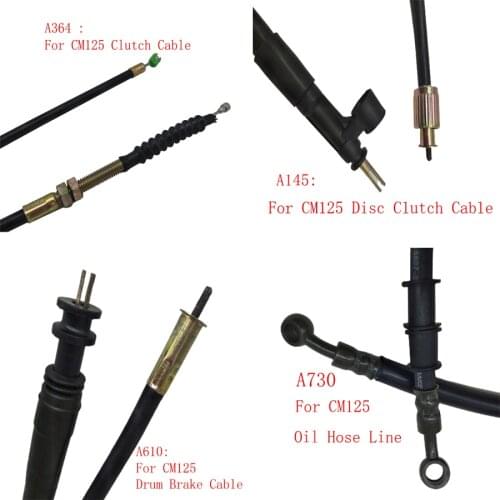 A610 Motorcycle Brake Cable Oil Hose Line Front Disc Brake Drum Brake Wire For Honda CM125 Clutch Mileage Speed Cable