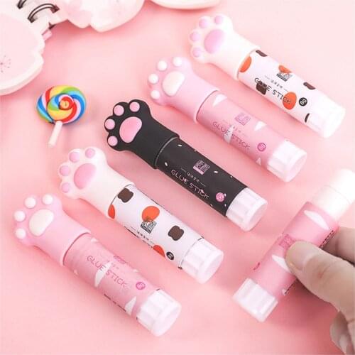 Cartoon Cat Claw Shape Solid Glue Stick Strong Adhesives Glue Stick Students Stationery Office School Supplies High Viscosity