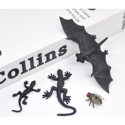 12pcs simulation plastic bat gecko housefly Halloween decoration house party holiday decoration April Fools Day toy