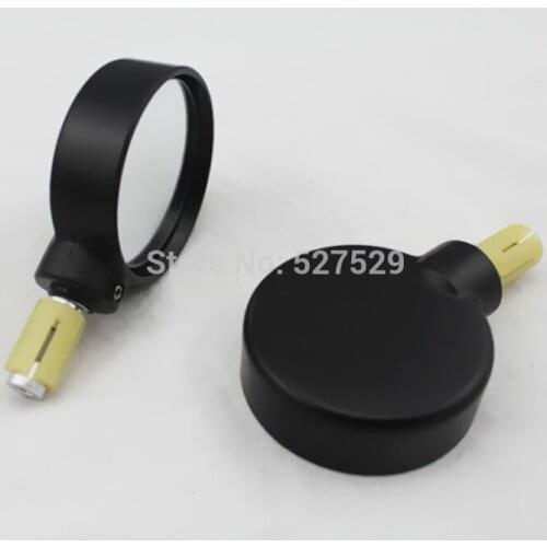 2PCS Motorcycle Rearview Side Mirrors Black Bar End Mirrors Round Convex Mirror 7/8" For Honda Ruckus Aero Z EZ 50 90