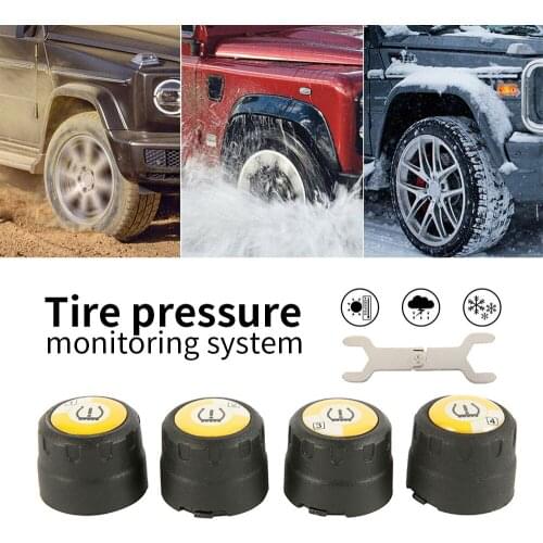 Car Tire Pressure Sensor Tool Bluetooth 4.0 with Android for IOS BLE TPMS Universal External Alarm Tire Pressure Sensors
