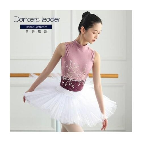 Ballet Leotard Adult Swimsuit Ladies Dance Wear Willow Branch Embroidered Leotard Gymnastics Ballerina Classic Dance Costume