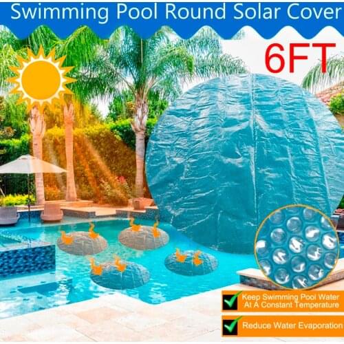 6ft Round Swimming Paddling Pool Cover Inflatable Round Swim Pool Uv-resistant Waterproof Dustproof Cover Pool Accessories #T3P