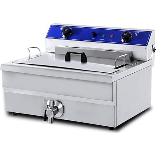 30L Electric Fryer Big Capacity Commercial Fried chicken French fries Frying Machine Stainless Steel 6000W Deep Fryer