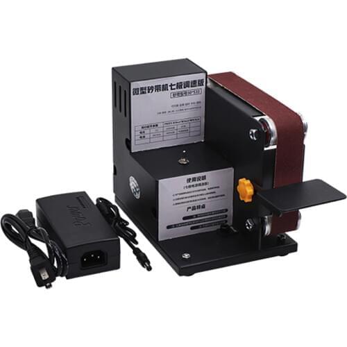 Micro Mini Electric Belt Sander DIY Polishing Grinding Machine Fixed Angle Sharpening Blade Bench Sandering Machines