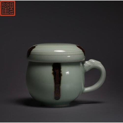 Guan Fu Museum Longquan Celadon Guan Fu Toot Toot Cup Horse Not All Ceramics To Work In An Office Cup Bring Cover Bring Filter