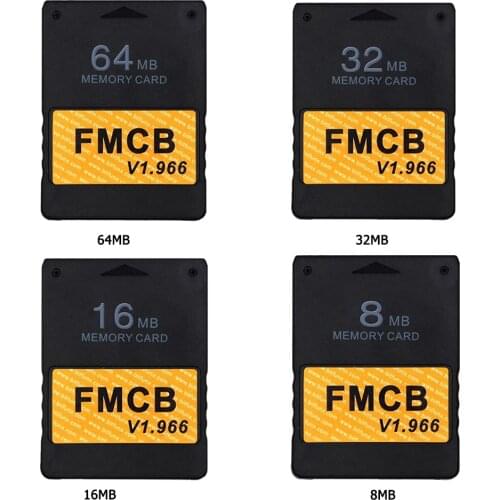 Free McBoot v1.966 8MB/16MB/32MB/64MB Memory Card for PS2 FMCB version 1.966 Extended Card Game Saver
