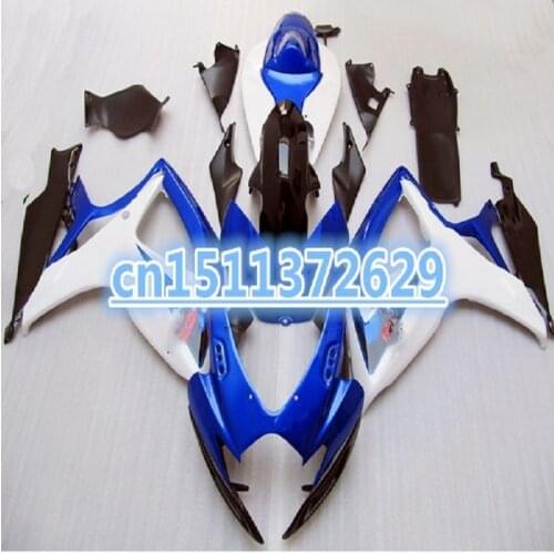 Motorcycle Fairing kit for GSXR600 750 K6 06 07 White blue black Fairings set GSXR 600 GSXR750 2006 2007