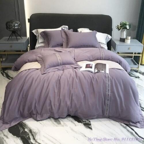 Pure Cotton Bedding Set High Quality Nordic style 80TC long-staple cotton brushed luxury style simple autumn winter Duvet Cover