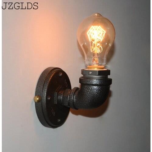 Loft lamps imitated water pipe E27 wall light lamp bedroom restaurant pub cafe bar corridor aisle light retro wall sconce bra