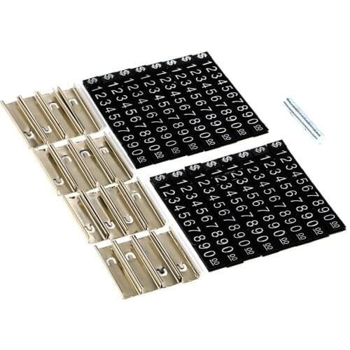 Magnet Metal Frame Combined Price Tags Apparel Suit Coat Garment Jewelry Numeral Cubes Shelves Wall Display Window Alloy Signs