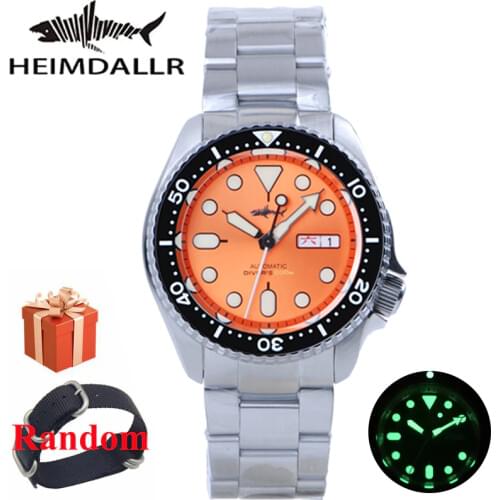 HEIMDALLR Men Watch 200M Water Resistance Luxury Sapphire Luminous Dial Black Ceramic Bezel NH36 Automatic Mechanical Wristwatch