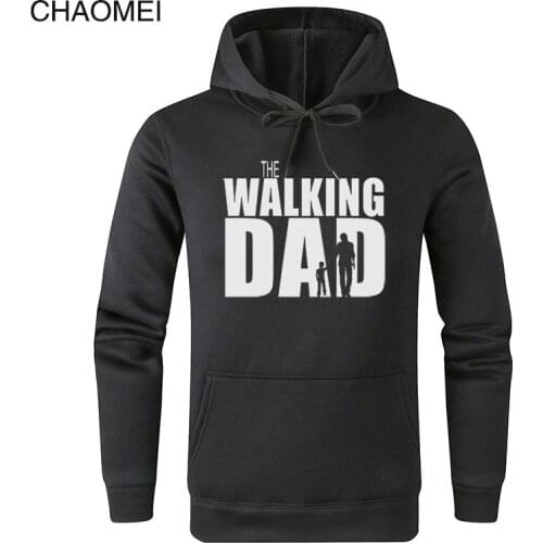 Men Long Sleeve Hoodies Streetwear Hipster The Walking Dad Tops Brand Clothing Funny Dad Gift Hoodie Sweatshirts C87