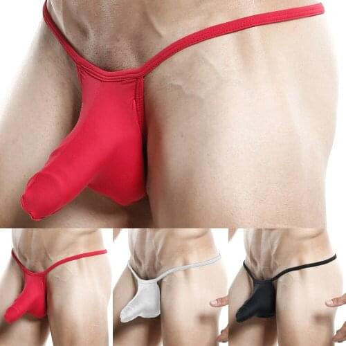 Mens Underwear T-Back G-String Briefs Sexy Breathable Tangas Thong Lingerie Fashion Breathless Male Sheath JJ Underpants