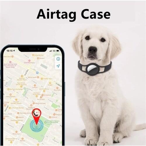 Soft Silicone Case For Apple AirTag Adjustable Pet Dog Cat collar Strap GPS Anti-Lost Location Bracelet Protective Cover Shell