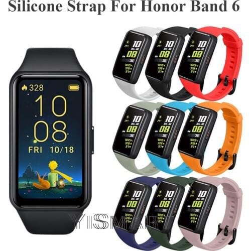 Soft Silicone Sport Band Straps For Honor Band 6 Smart Wristband Bracelet Replacement Watch Strap