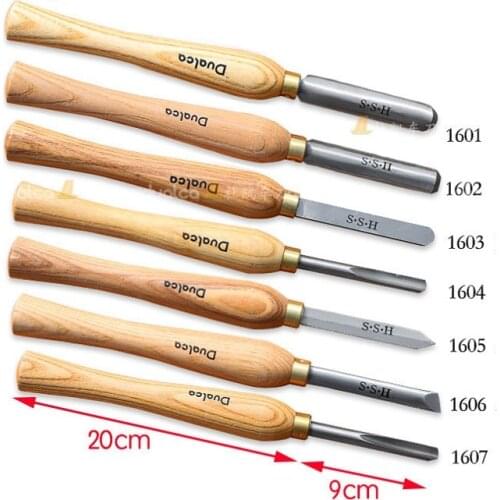 New 7Pcs/set Miniature HSS Small Woodturning tool Set Wood Cutting knife Chisel For Small Details