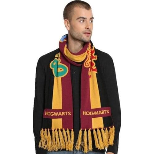 Newest Harries Fashion Magic School Pattern Scarf Cosplay Potter High Quality Kids Women Men Scarf Halloween Anime Magic Prop