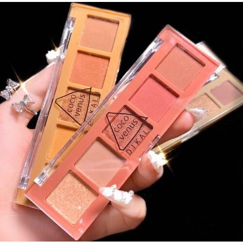 DIKALU 5-color Eyeshadow Palette for Beginners Pearly Matte Fine Powder Easy To Apply Non-flying Powder Long-lasting Eye Makeup