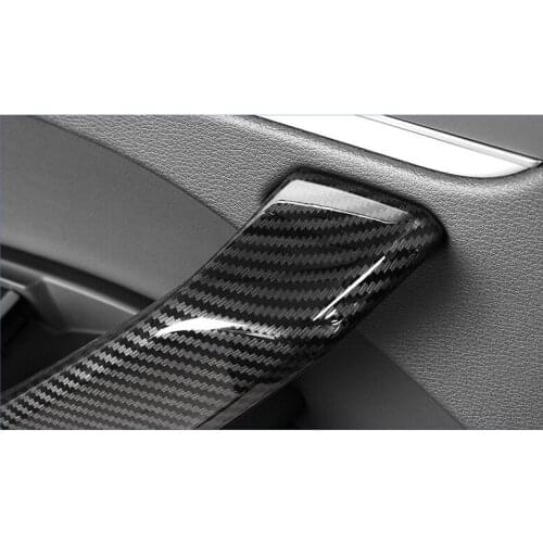 Fit for Audi New q5l door handle armrest patch decorative frame special interior modification carbon fiber grain