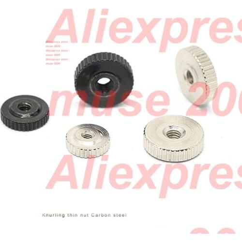 M2 M2.5 M3 M4 M5 M6 knurled steel thin nut straight knurling lat Large head Thumb nut round flange Handle Toolless Computer