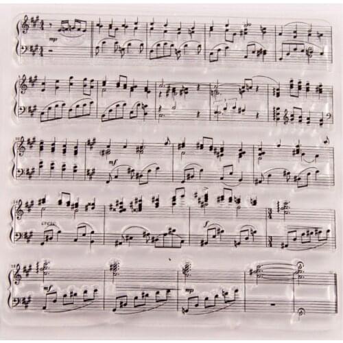 Staves Note Background Stamps for Scrapbooking Clear Stamp Silicone Seals Craft Stencil Album Card Make Decoration 2020 New