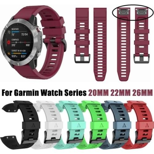 13Colors Smart Watch Silicone Replacement Strap For Garmin Fenix 3HR 5 6 5X 6X 5S 6S Plus Pro Accessroies For Forerunner 935 945