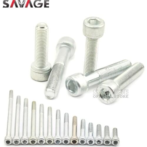 Pitch Fine Allen Socket Cap Head Screw Bolt M10*1.25 35 40 45 50 60 70 80 90 mm 12.9# Steel Motorcycle Accessories