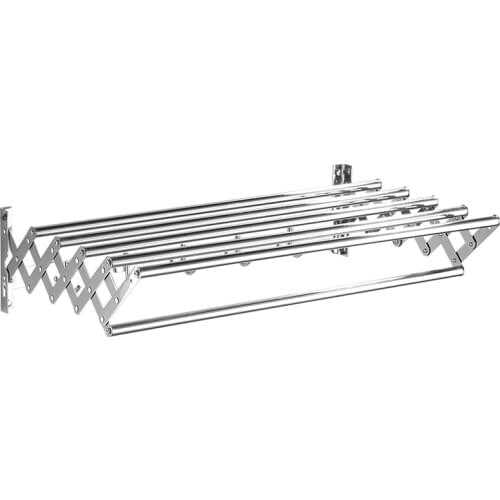 Towel Rack Stainless Steel Wall Mount Drying Rack Solid Hook Toilet Bathroom Shelf Mobile Telescopic Folding Towel holder Shelf