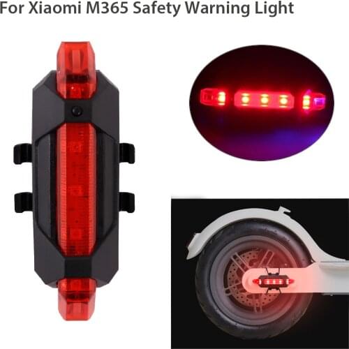 Bicycle Light Waterproof Rear TailLight LED USB Rechargeable For Xiaomi M365 M365 Pro Pro2 Electric Scooter Safety Warning Light