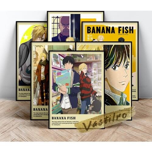 Japan Anime Banana Fish Poster, Game Cartoon Role Painting, Comic Protagonist Wall Picture, Bedroom Living Room Wall Stickers